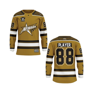 Gold hockey jersey with 'Newark' and number '88' on a white background