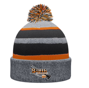Knit Fold Over Pom-Pom Beanie
