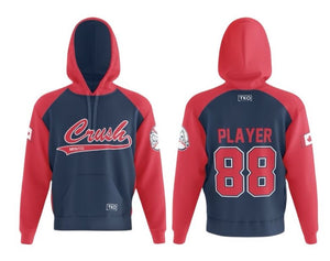 Elite "Navy" Hoodie- Red Sleeves