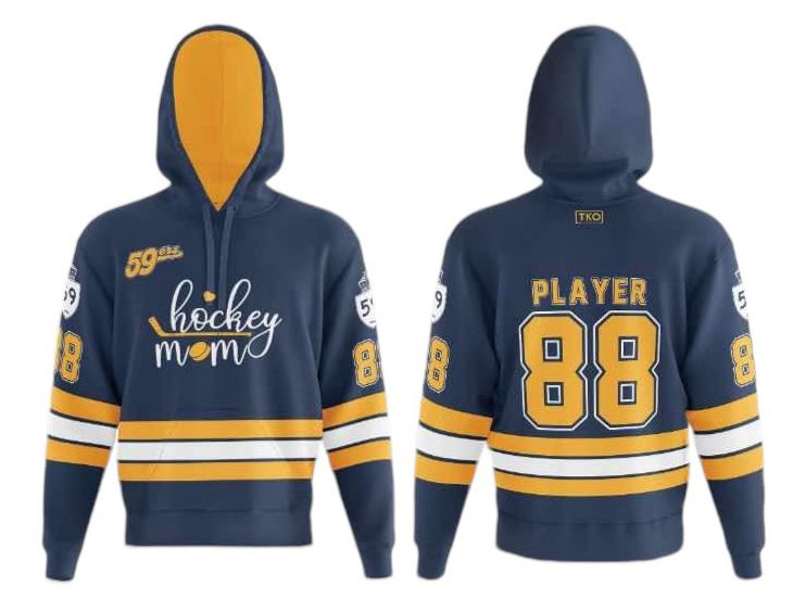 Elite Hoodie | Navy Hockey Mom
