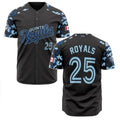 Elite Button-Up Jersey | Black with Camo Sleeves