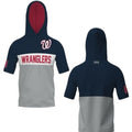 Elite Short Sleeve Hoodie | Navy & Grey