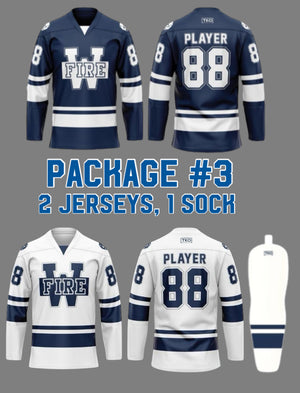 Hockey Package #3 | 2 Jerseys, White Sock