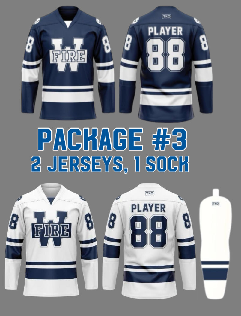 Hockey Package #3 | 2 Jerseys, White Sock