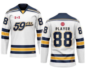Elite Hockey Jersey (No Sponsor Logo)  | White Jersey