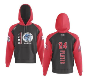 Elite Hoodie | "BOSL" Black & Red