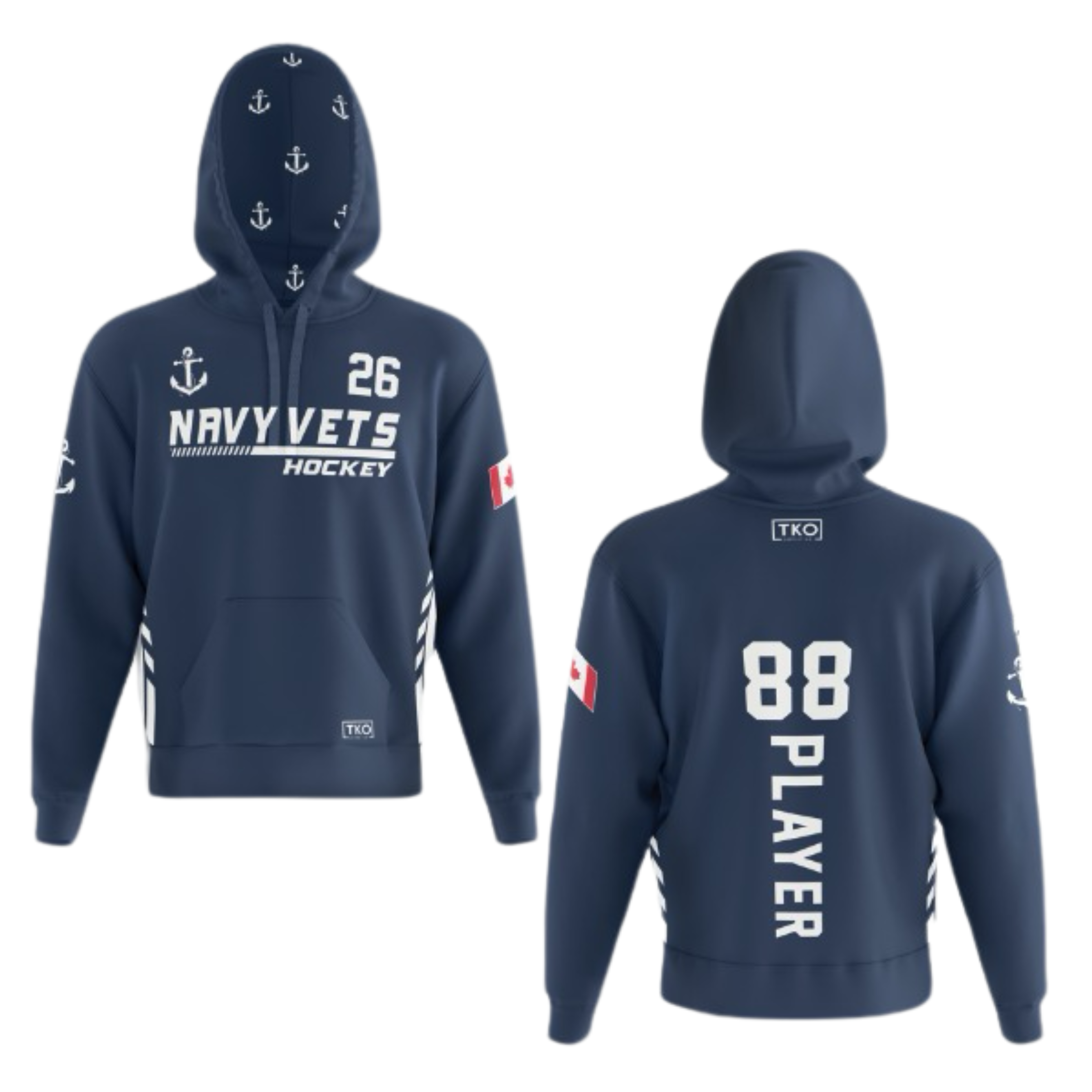 Elite Hoodie | Navy Vets Hockey