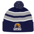 Pom-Pom Beanie | Navy/Silver