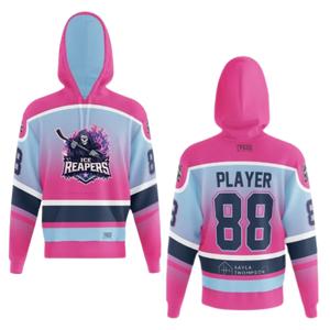 Pink and blue hoodie with 'Ice Reapers' logo and 'Player 88' text on a white background