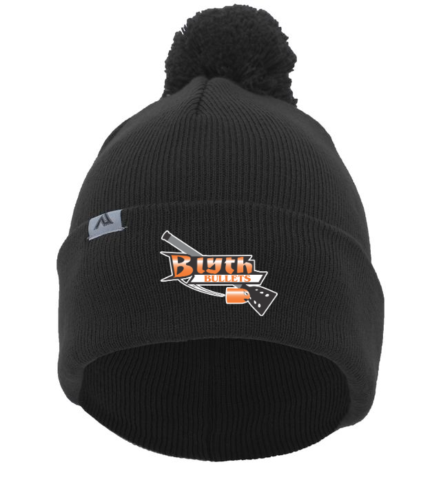 Knit Fold Over Pom-Pom Beanie
