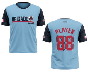 Elite T-Shirt | Light Blue with Navy Sleeve