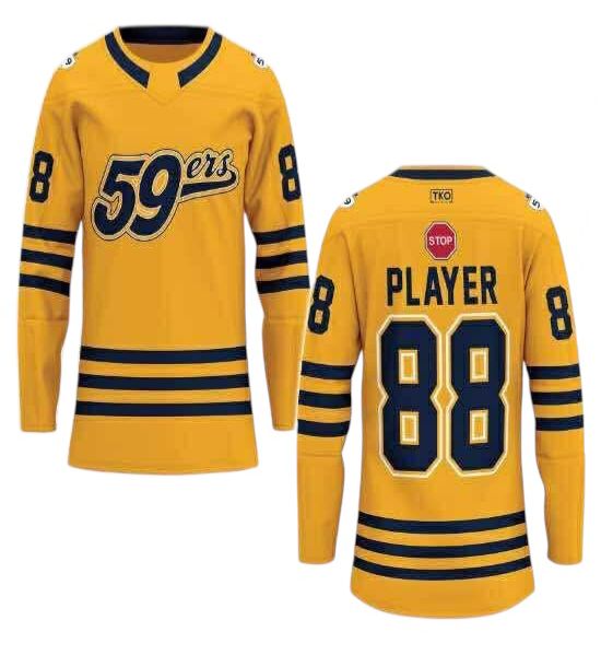 Elite Hockey Jersey (No Sponsor Logo)  | Yellow Jersey