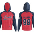 Elite Hoodie | Red with Navy Sleeves