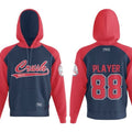 Elite "Navy" Hoodie- Red Sleeves